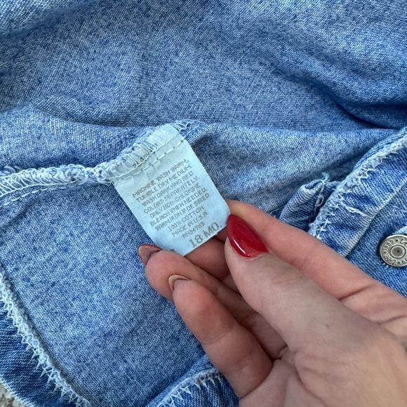 Vintage Lee Jeans Baby Denim Jumper Dress – Size 18 Months - Picture 5 of 6